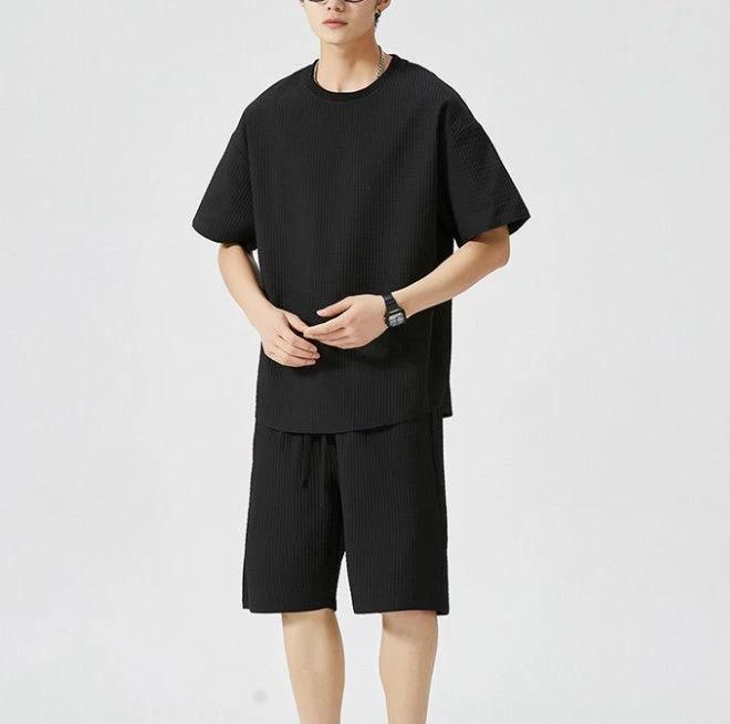 Pair With A Two Piece Set Of Loose Casual Sports Short Sleeved Shorts by GJG Denim