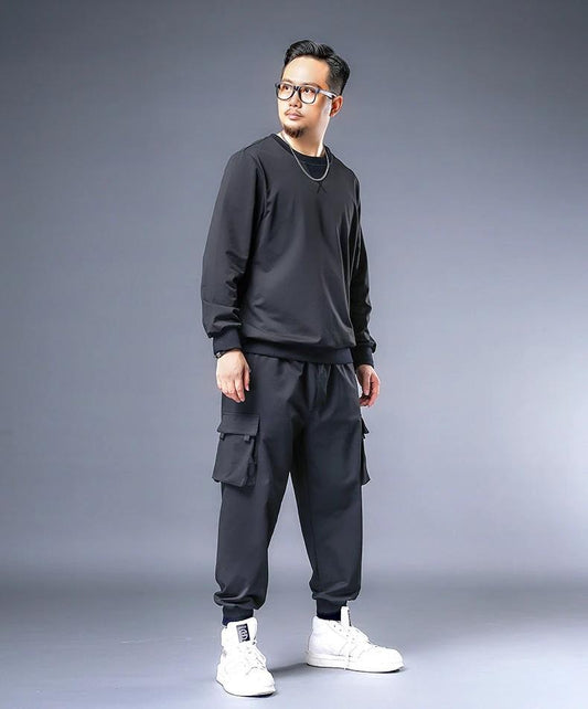 Plus size Big and Tall Casual Loose Sweat Suit Matching set by GJG Denim