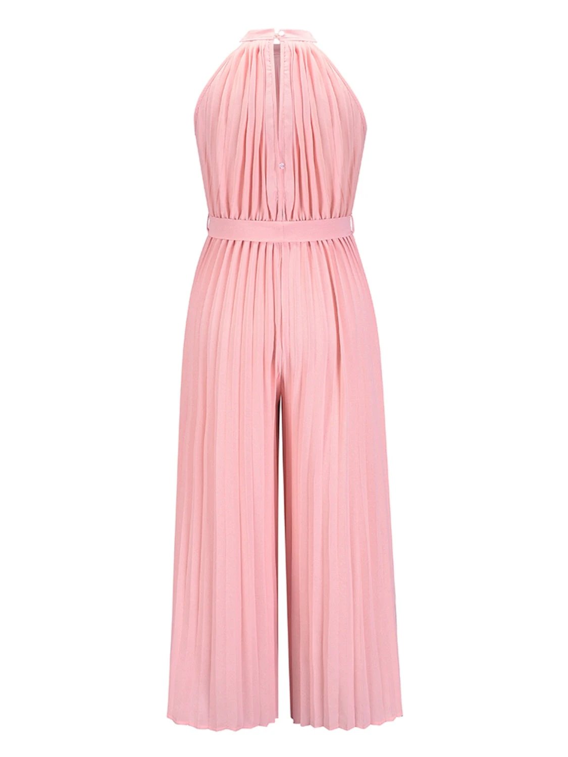 Cutout Tied Pleated Sleeveless Jumpsuit by Lady Ros
