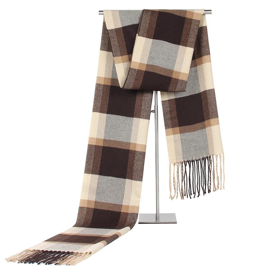 Men's Fashion Casual Plaid Artificial Cashmere Scarf by GJG Denim