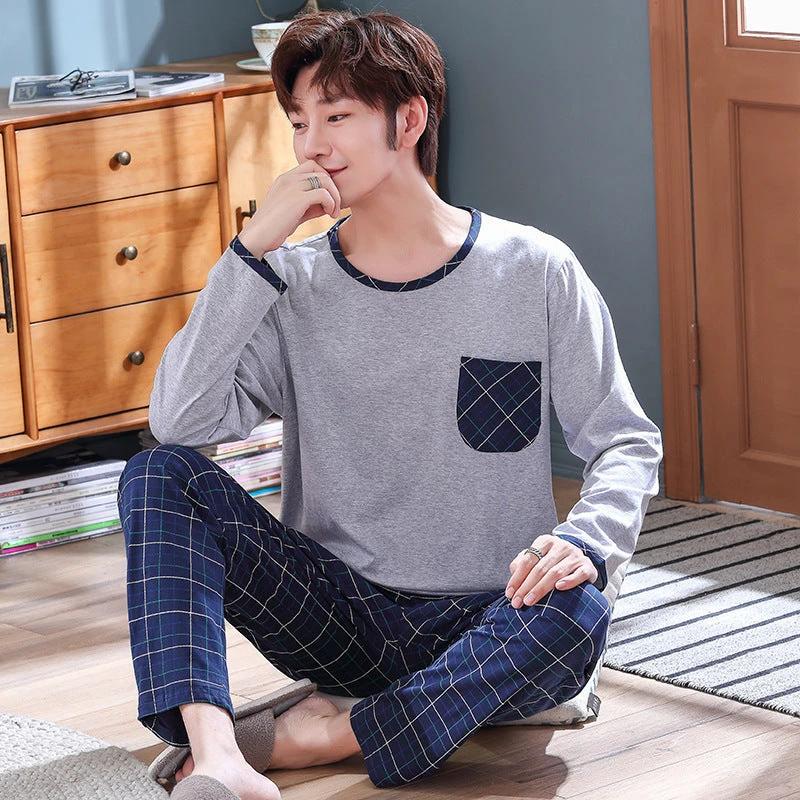 Men's Varions Print Long Sleeve Pajamas by GJG Denim