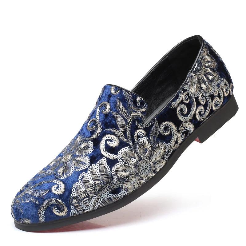 Men's Casual Fashion Sequin Dress Shoes by GJG Denim