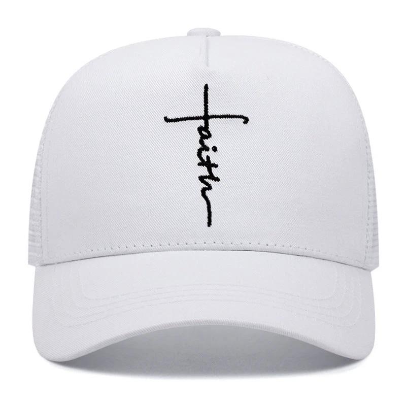 Cross Embroidery Breathable Baseball Cap For Men by GJG Denim