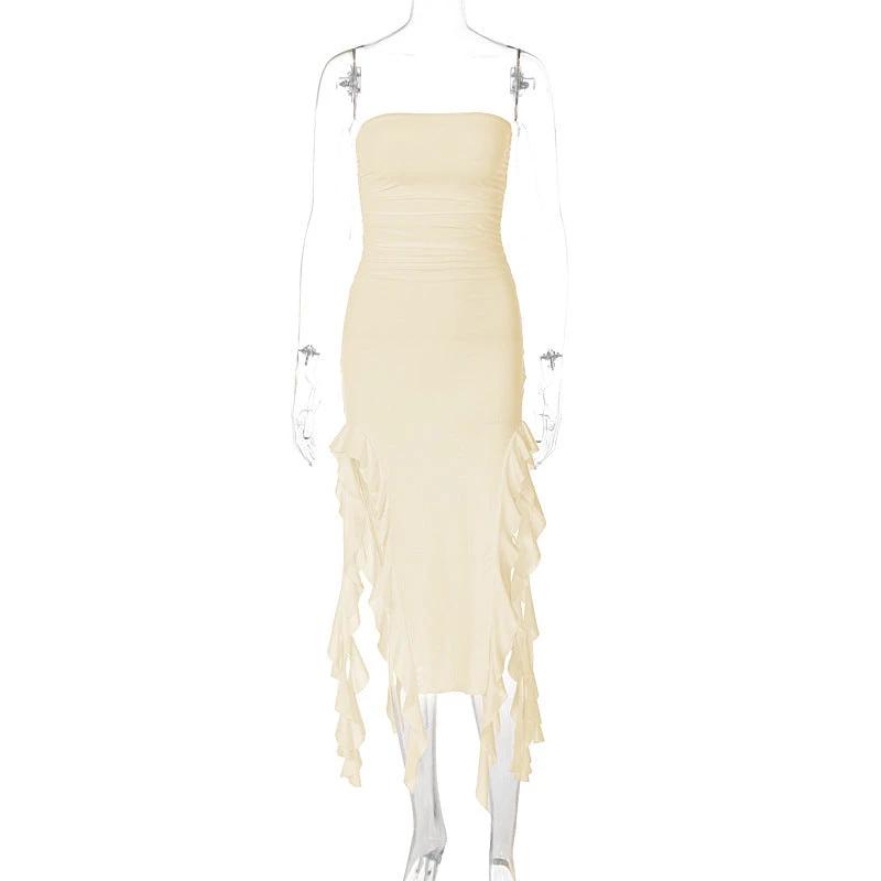 Personalized Chest Wrap Irregular Dress by GJG Denim