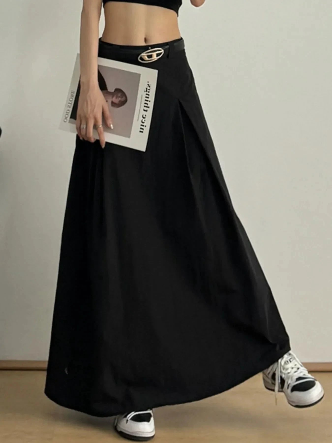 High Waist A-Line Maxi Skirt by Lady Ros