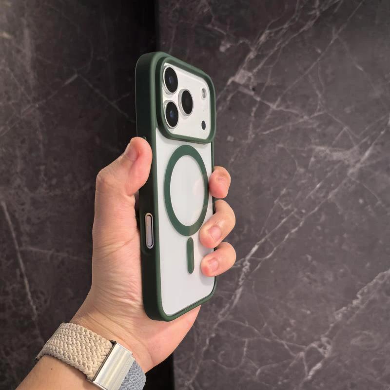 Non-yellow Phone Case Transparent Magnetic Ultra-thin Drop-resistant Protective Cover by GJG Denim