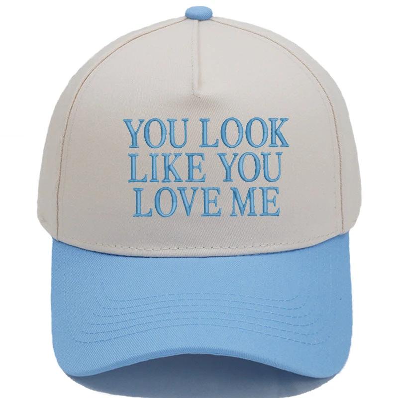 Embroidered Color-Block Casual Baseball Cap For Men by GJG Denim