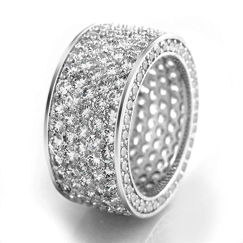 Copper Inlaid Zircon Ring For Men by GJG Denim