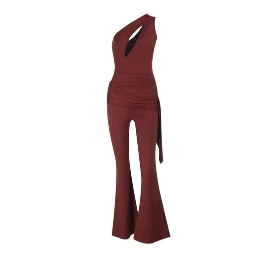 Casual Jumpsuit With A One-shoulder Design For A Slimming Figure-flattering Look by GJG Denim