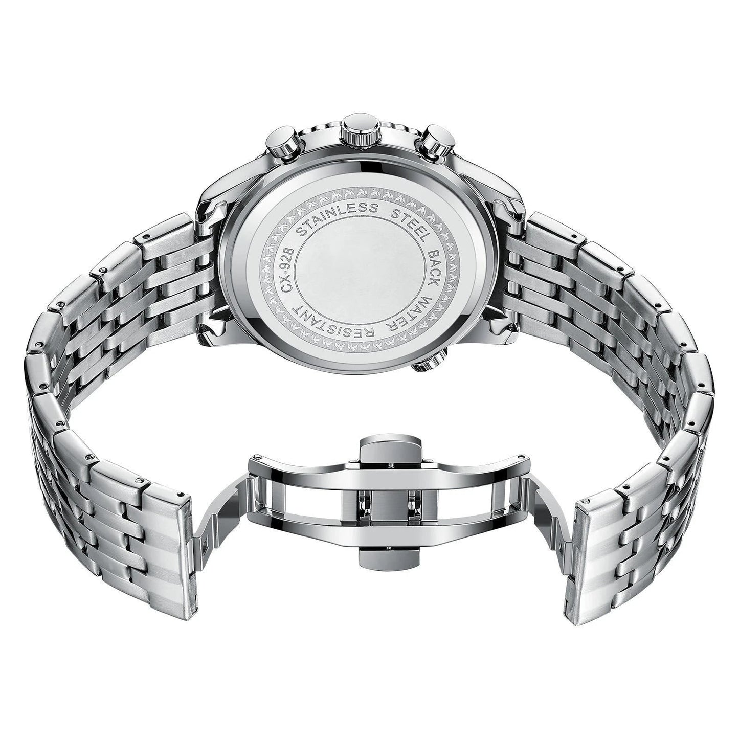 Men's Table Quartz Luminous Waterproof Watch by GJG Denim