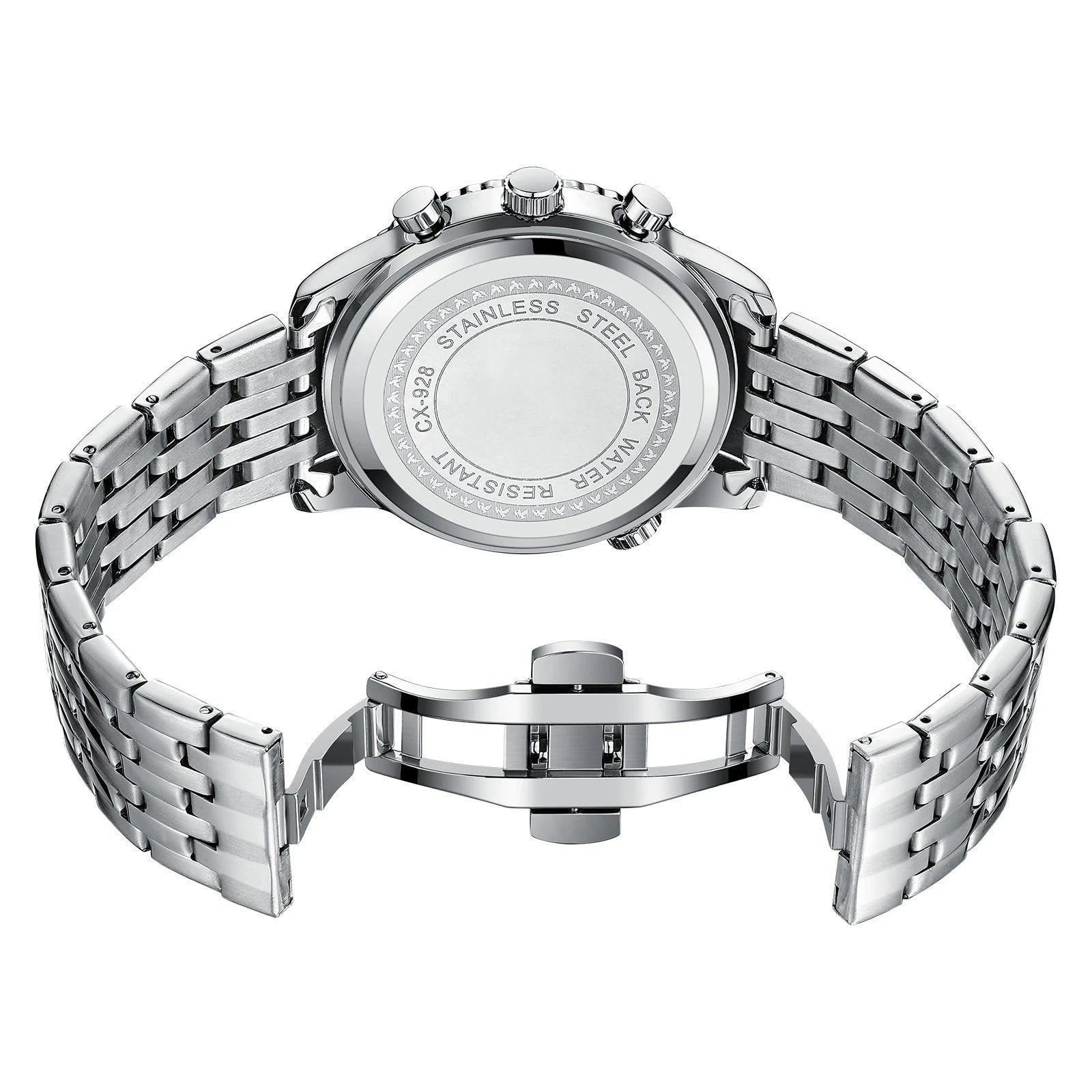 Men's Table Quartz Luminous Waterproof Watch by GJG Denim