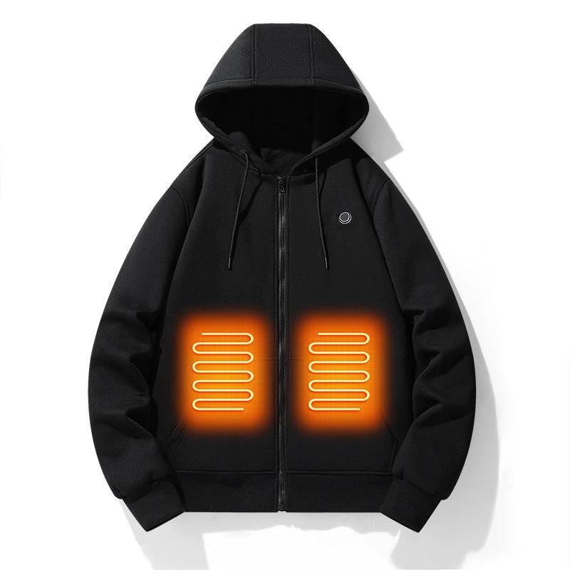 Men's Heating Hooded Constant Temperature Sweater by GJG Denim