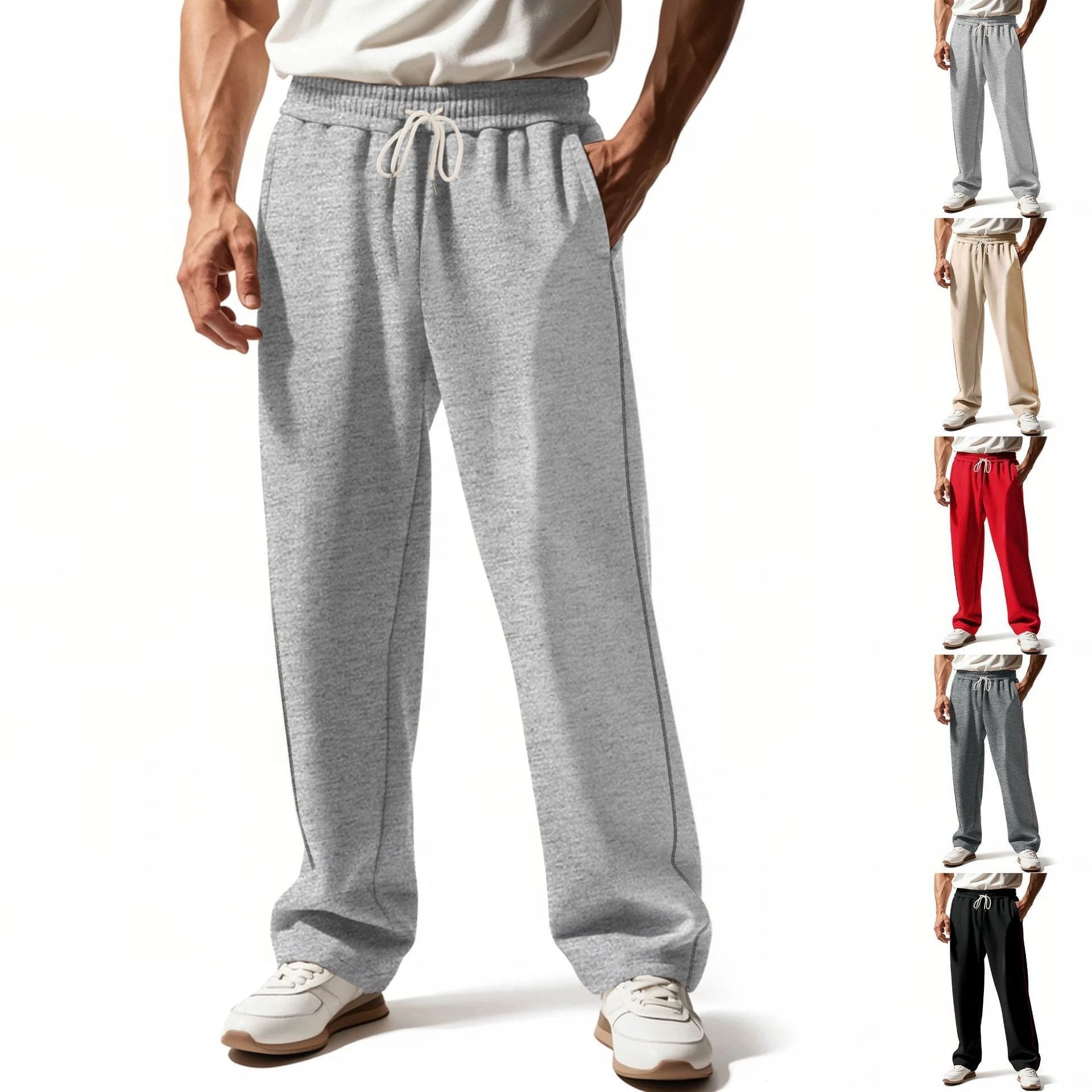 Men's Wear-resistant Heavy Terry Loose Sports Casual Pants by GJG Denim
