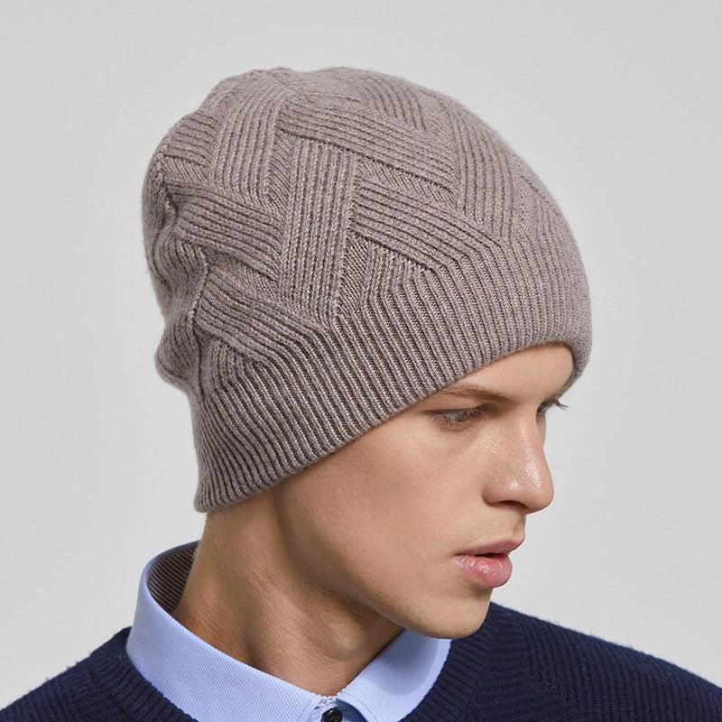 Men's Fleece Warm Knitted Beanie by GJG Denim