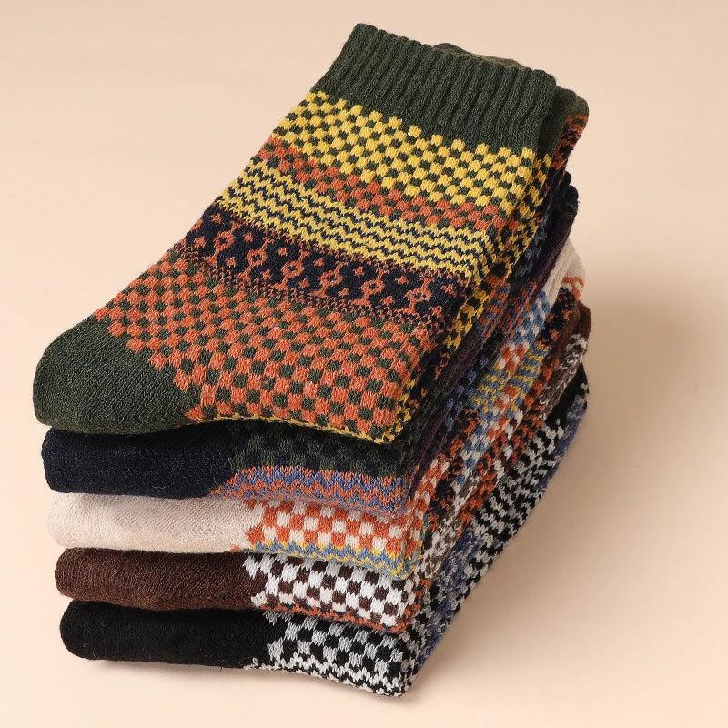 Men's 5-10 Pairs Retro Thick Socks by GJG Denim