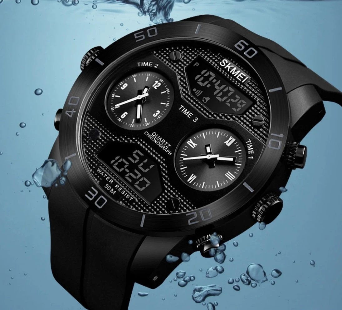 Men's Electronic Watch Outdoor Waterproof Sport Watch by GJG Denim