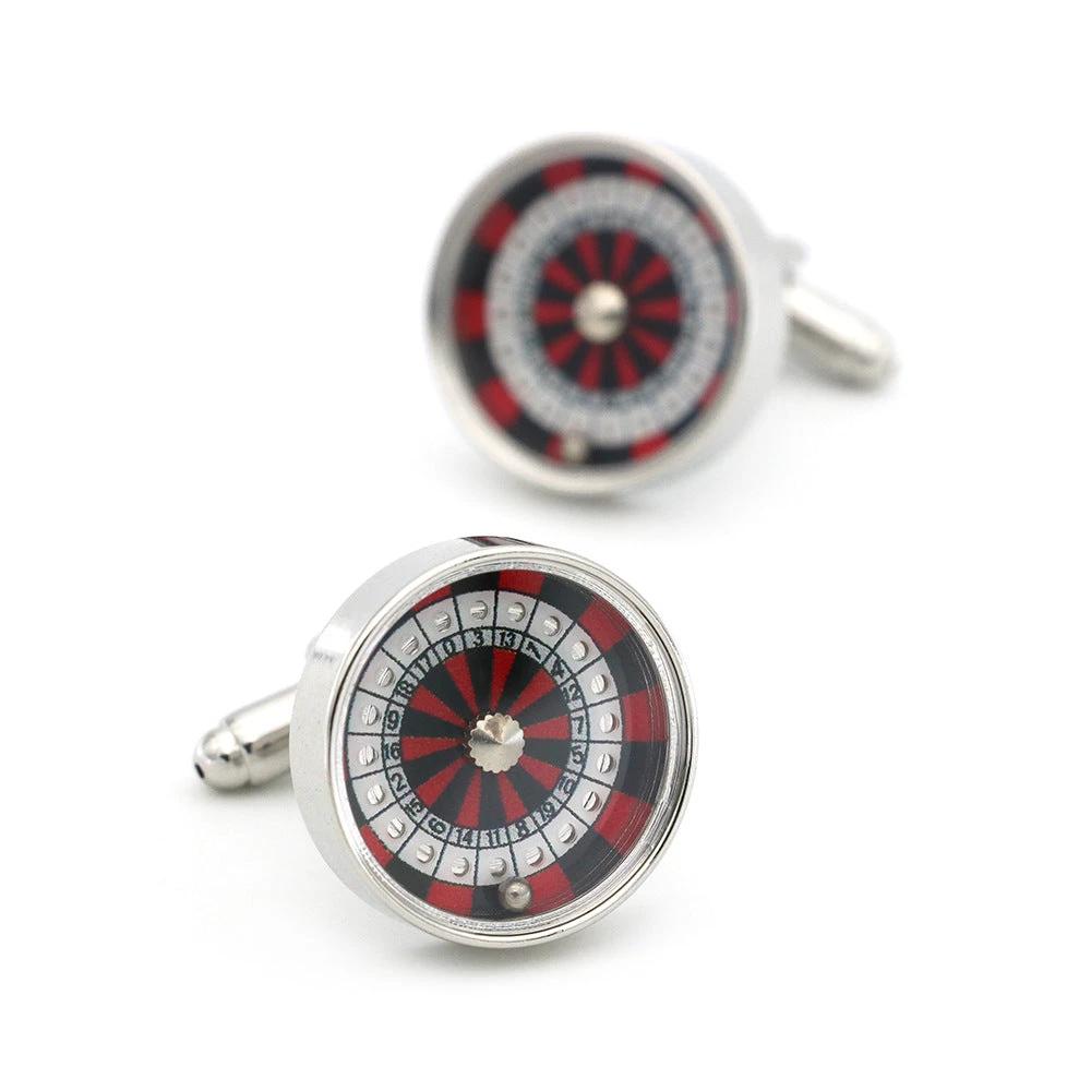 Lucky Spin Round Cufflinks For Men by GJG Denim