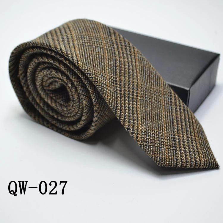 Men's Super Narrow Wool-like Elegant Tie by GJG Denim