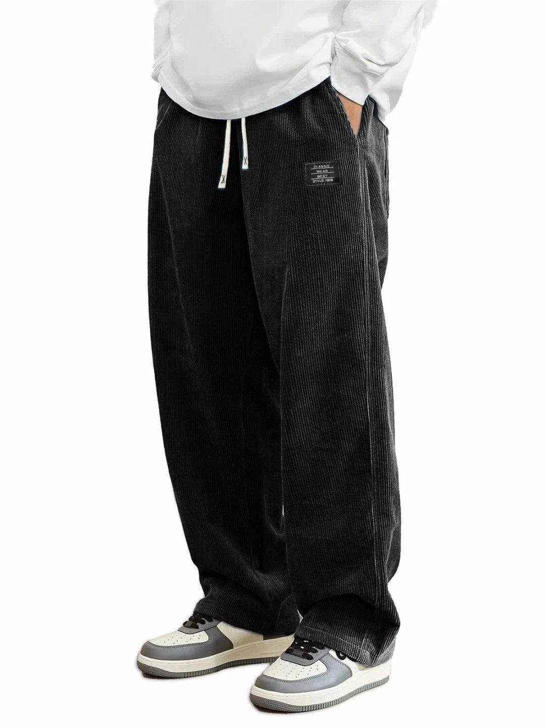 Men's Relaxed-fit Corduroy Casual Pants by GJG Denim