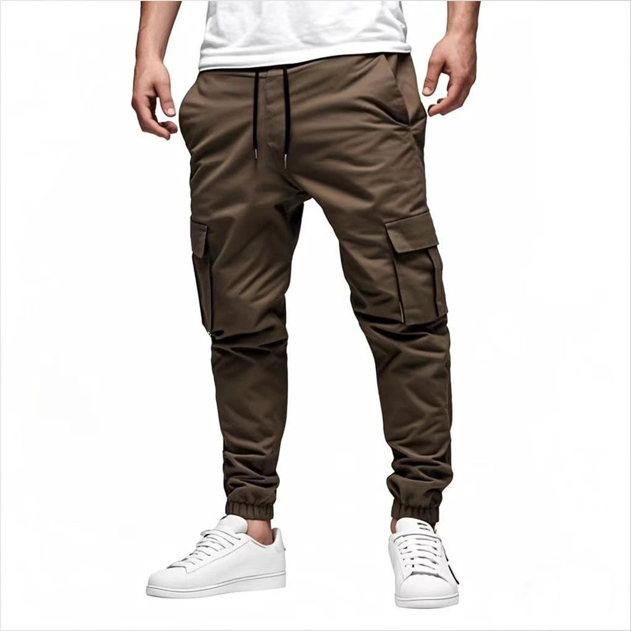 Men's Multi-pocket Drawstring Leisure Pants by GJG Denim