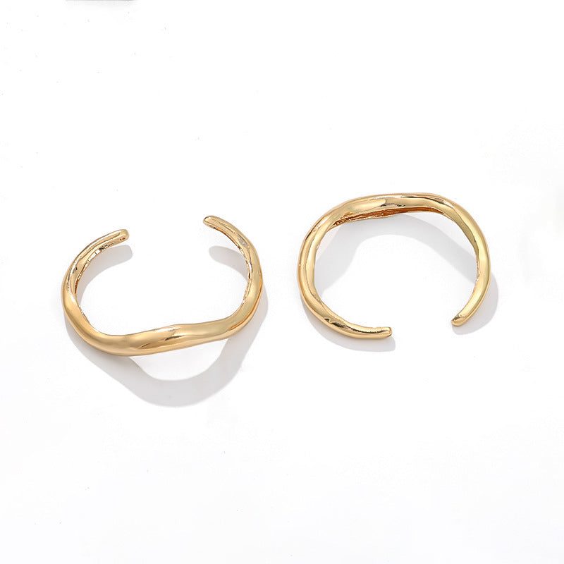 Metal Irregular Lava Bracelet For Women Fashion Special-interest Open-end Polished by GJG Denim