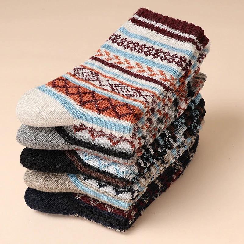 Men's 5-10 Pairs Retro Thick Socks by GJG Denim