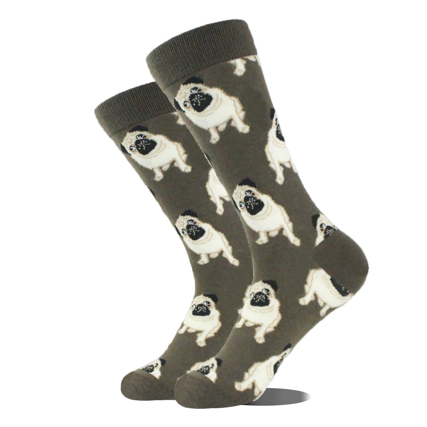 Men's Cartoon Animal Retro Oil Painting Mid-calf Socks by GJG Denim