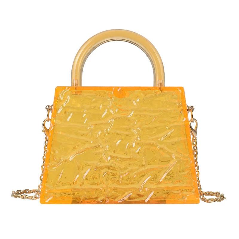 Super Mini Transparent Chain Small hand Bag Lipstick Bag Headphone Bag Women by GJG Denim