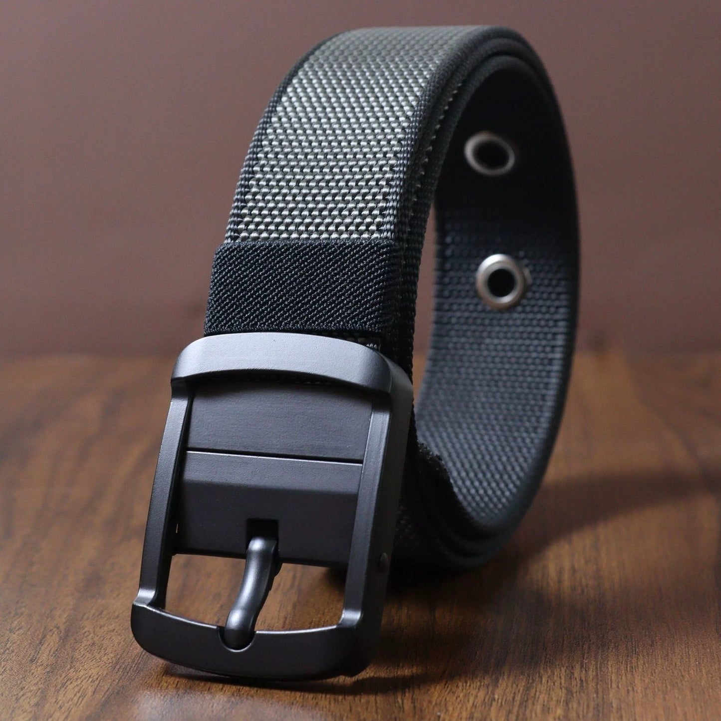 Men's Nylon Belt With A Double-sided Pin Buckle by GJG Denim