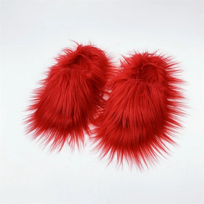Home Slippers Sheep Long Hair Woolen Slipper by GJG Denim