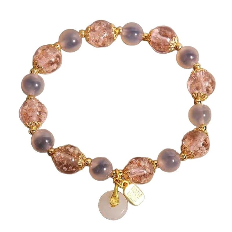 Natural Heart Agate Bracelet For Women by GJG Denim
