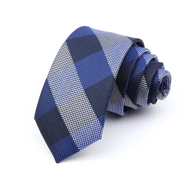 Men's 6cm Casual Ties Skinny Tie Fashion Polyester Plaid by GJG Denim