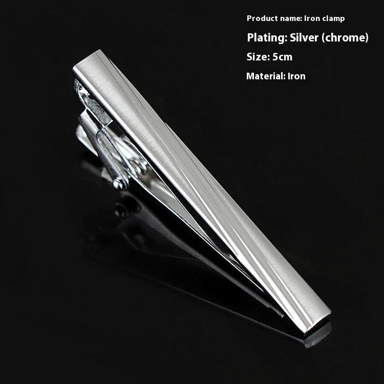 Men's Business Silver Simple Fashion Short Tie Clip by GJG Denim