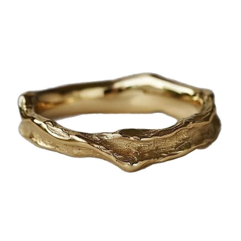 Vintage Niche Ins Style Brass Ring For Men by GJG Denim