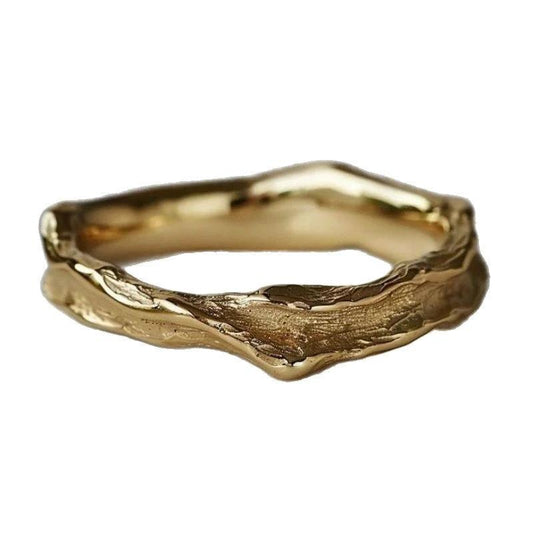 Vintage Niche Ins Style Brass Ring For Men by GJG Denim