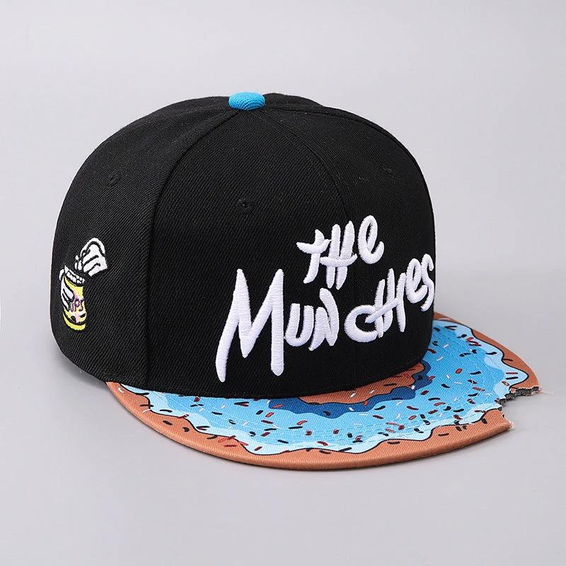 Men's Flat Brim Missing Corner Snack Baseball Cap by GJG Denim