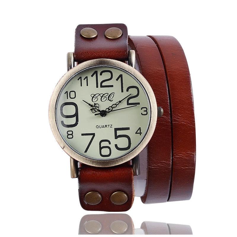 Retro Three-circle Casual Watch For Men by GJG Denim