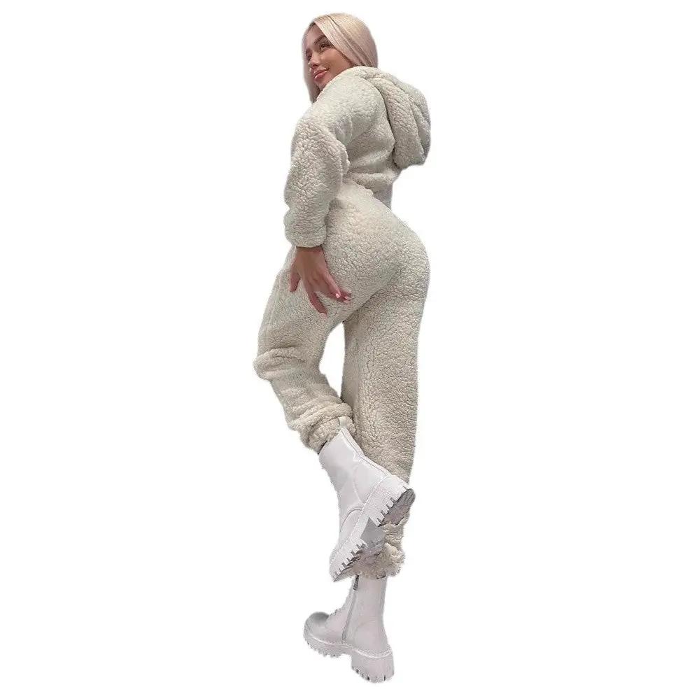 Women's Comfort Fleece Solid Color Full-Body Sweater by GJG Denim
