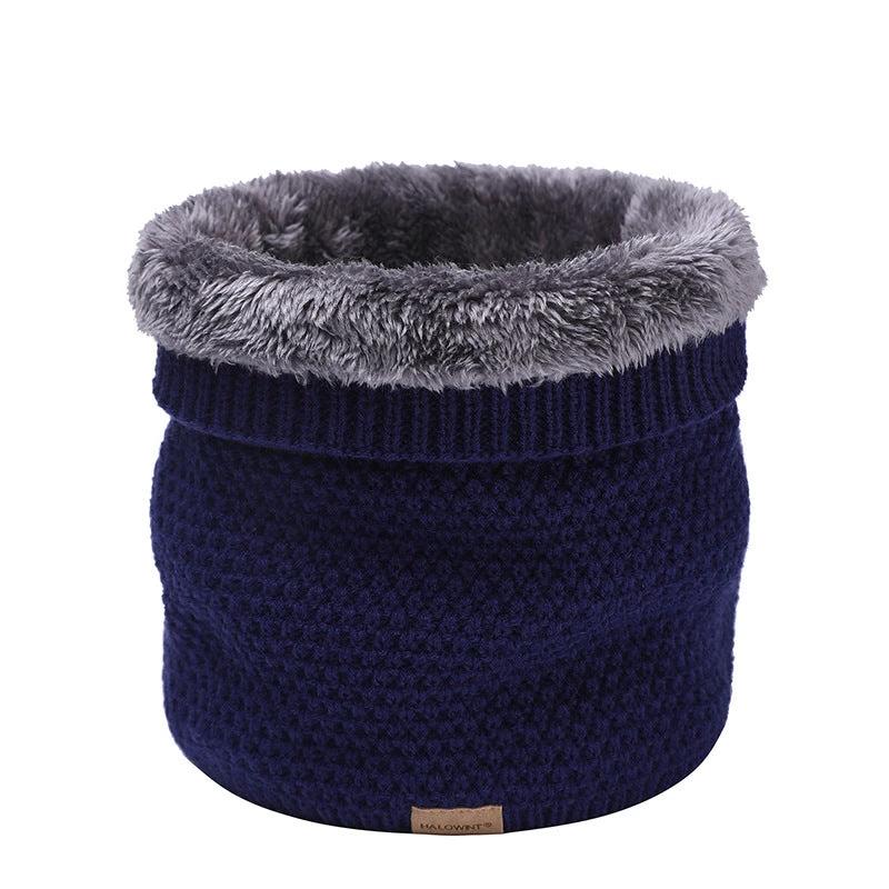Men's Knitted Velvet Padded Neck Protection Scarf by GJG Denim