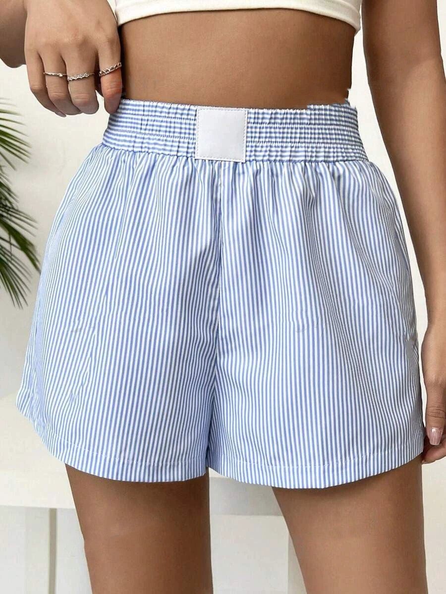 Fashion Individual Casual Striped Shorts For Women by GJG Denim