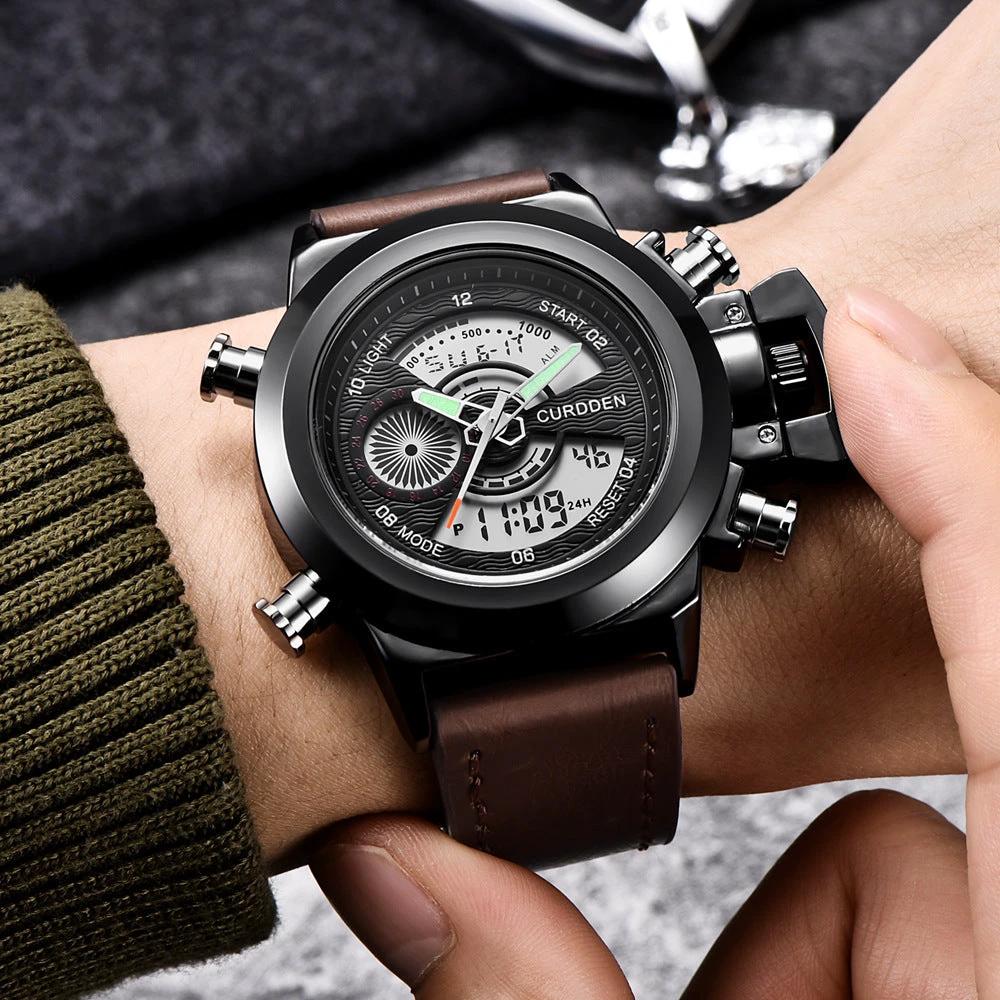 Men's Multi-functional Double Display Sports Watch by GJG Denim