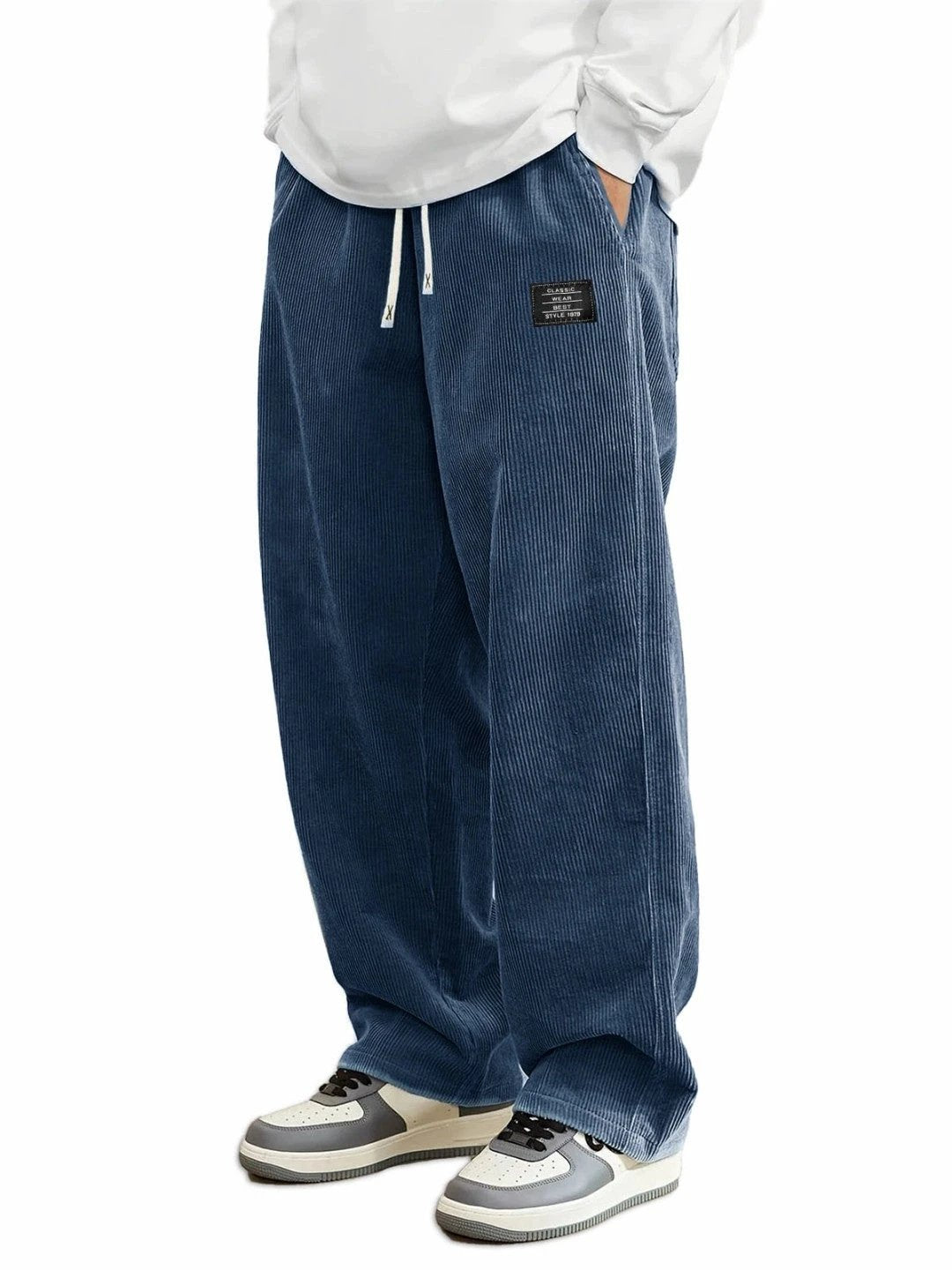 Men's Relaxed-fit Corduroy Casual Pants by GJG Denim
