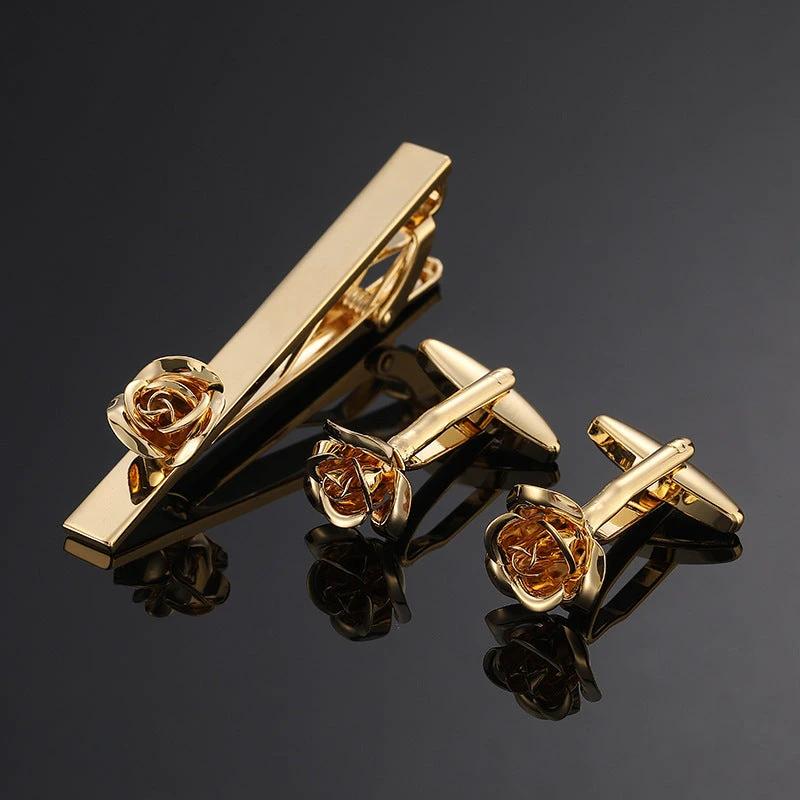 Men's Tie Clip and Cufflinks Set by GJG Denim