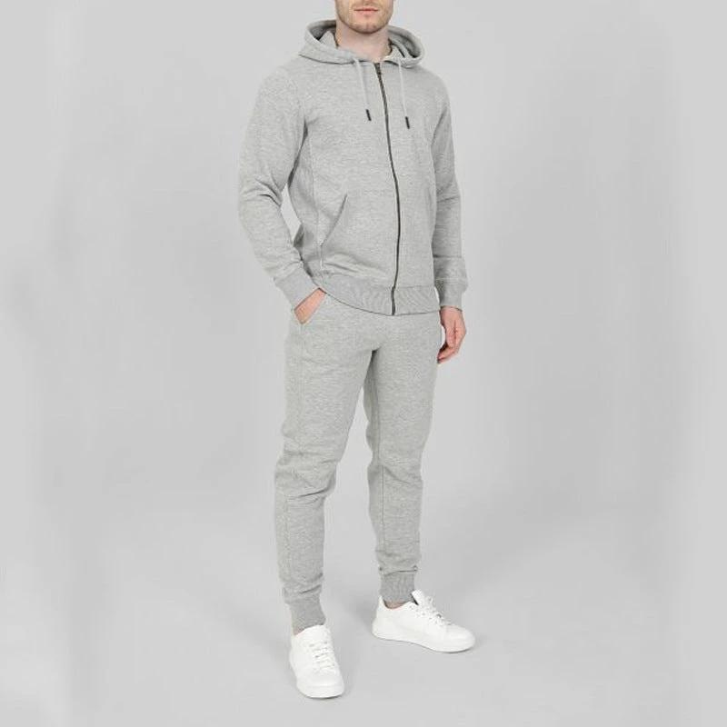 Solid Color Fashion Casual Set Hooded Cardigan Coat by GJG Denim