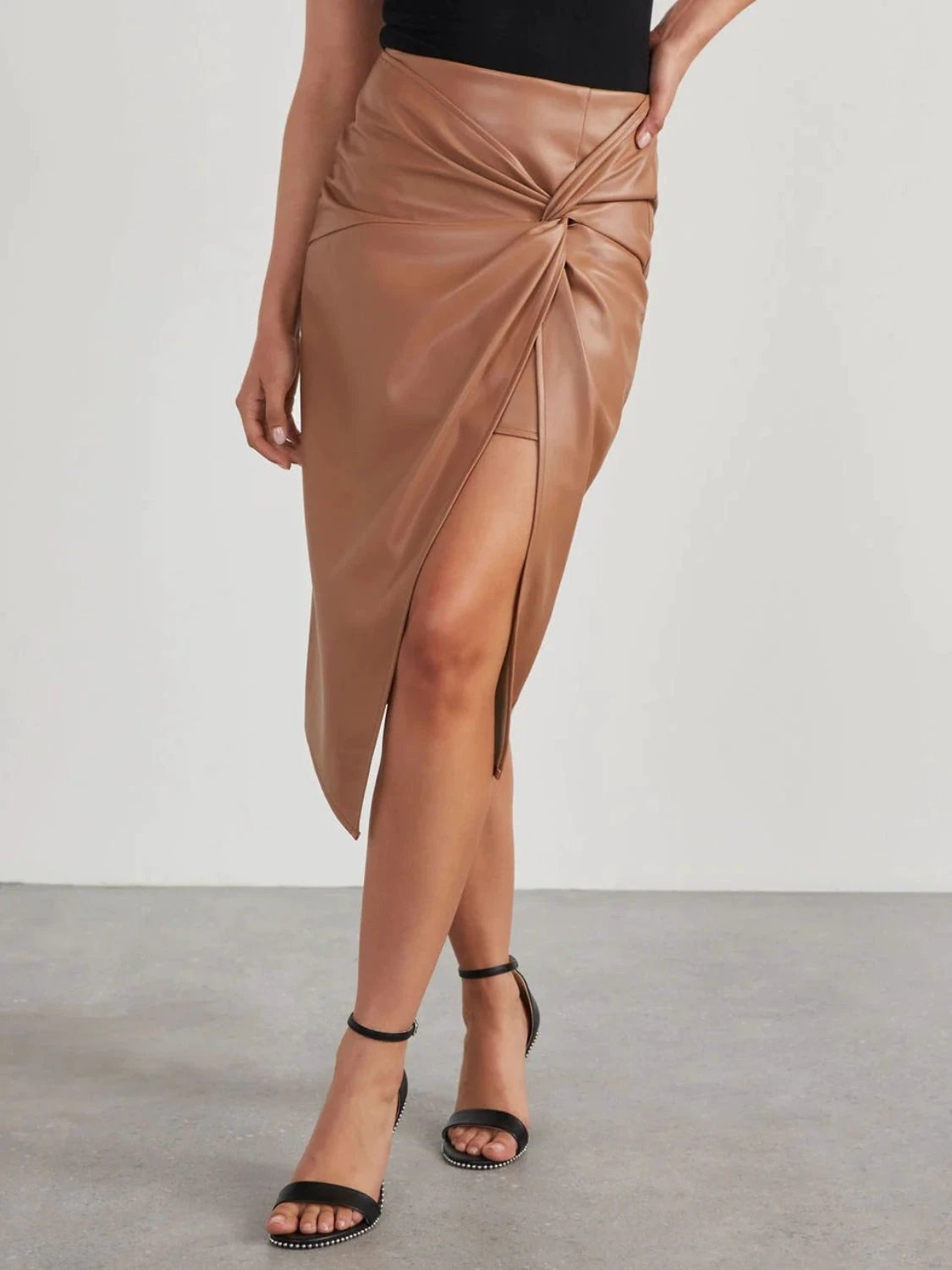 Twist Detail High Waist Skirt by Lady Ros