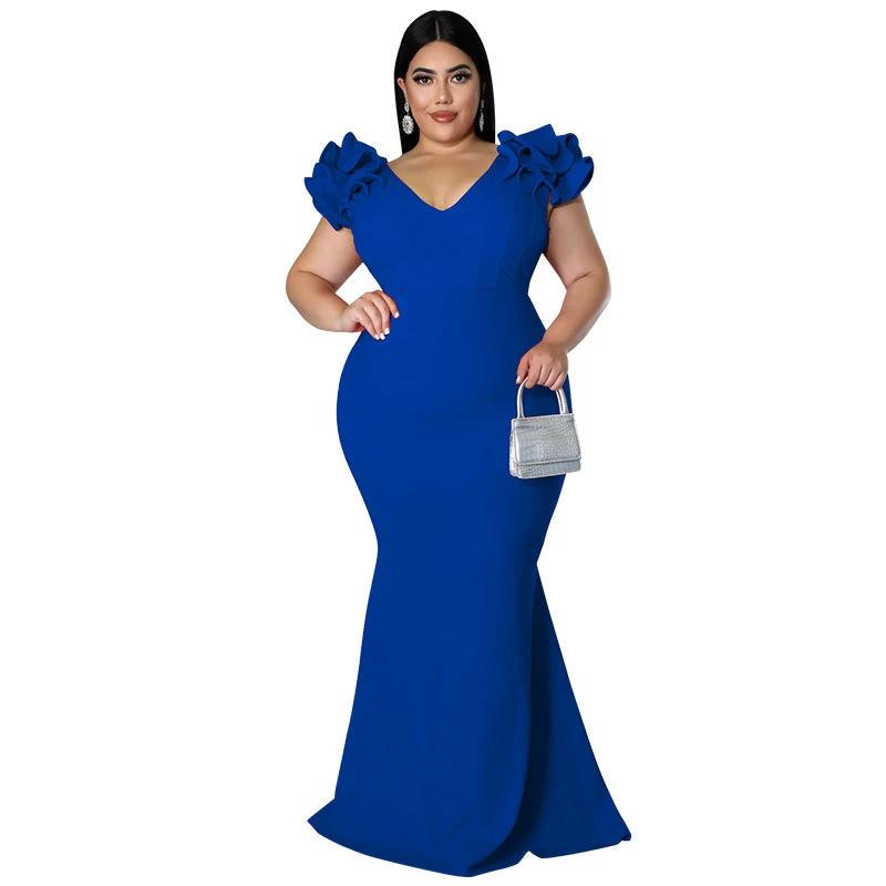 European And American Fashion Plus Size Women Backless Dress by GJG Denim
