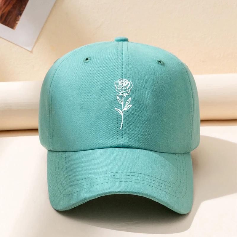 Men's Casual Simple Rose Washed Baseball Cap by GJG Denim