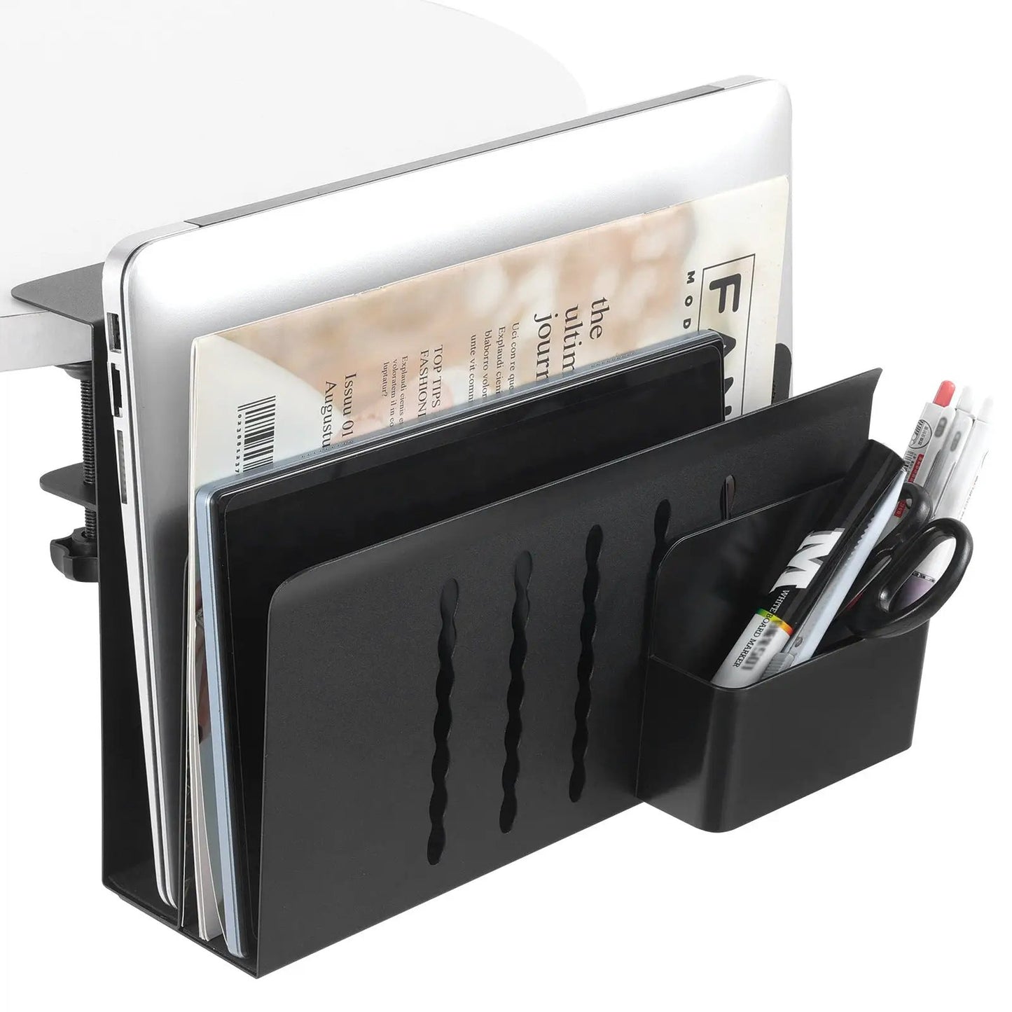 Under-desk Notebook Storage Bracket by GJG Denim