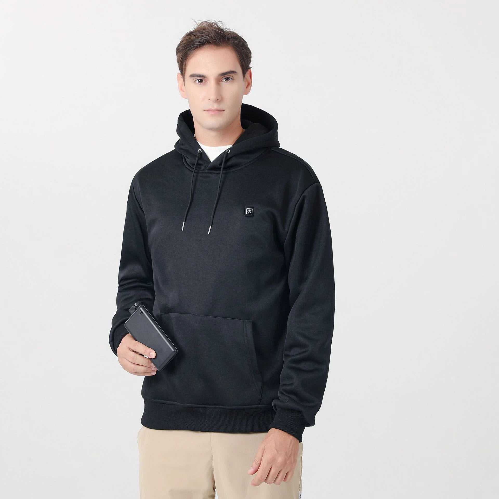 Men's Thermal Electric-Heated Hoodie With A 9-Zone Heating System by GJG Denim