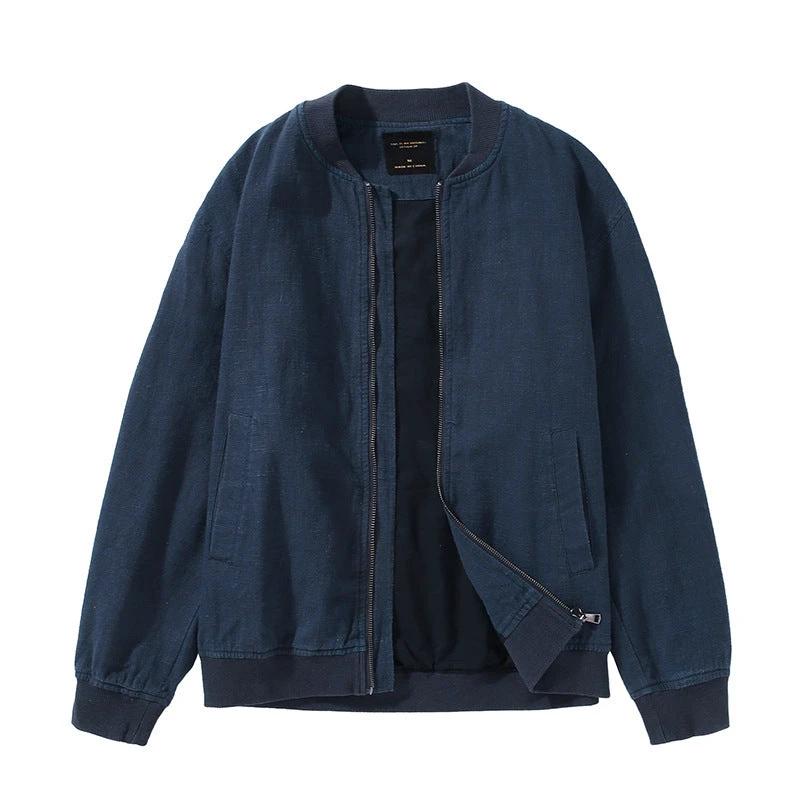 Men's Fashion Retro Ramie Casual Loose Jacket by GJG Denim
